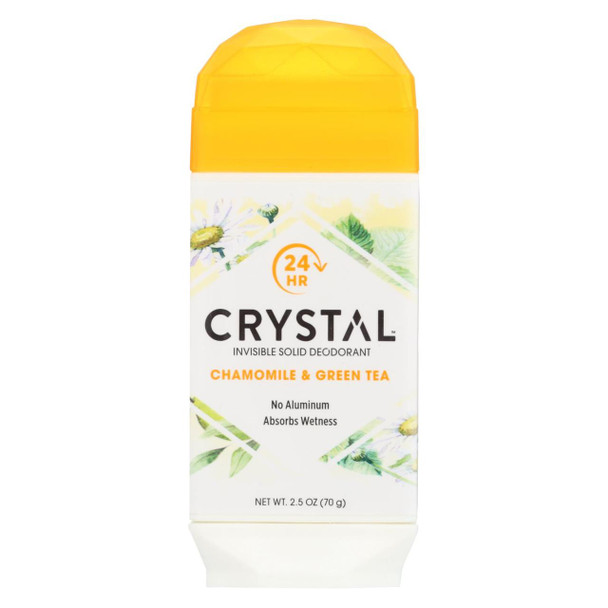 Crystal Deodorants - Invisible Solid Deodorant - Chamomile and Green Tea - 2.5 oz.