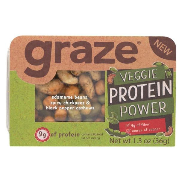 Graze - Snack Mix - Veggie Protein Power - Case of 6 - 1.3 oz.