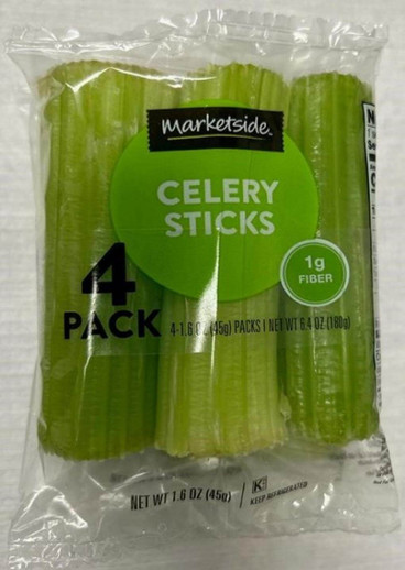Ugh! Duda Farm Fresh Foods, Inc. Issues Advisory for 1,587 Cases of 4 in/1.6 oz Bundle Marketside Celery Sticks Because of Possible Health Risk | FDA