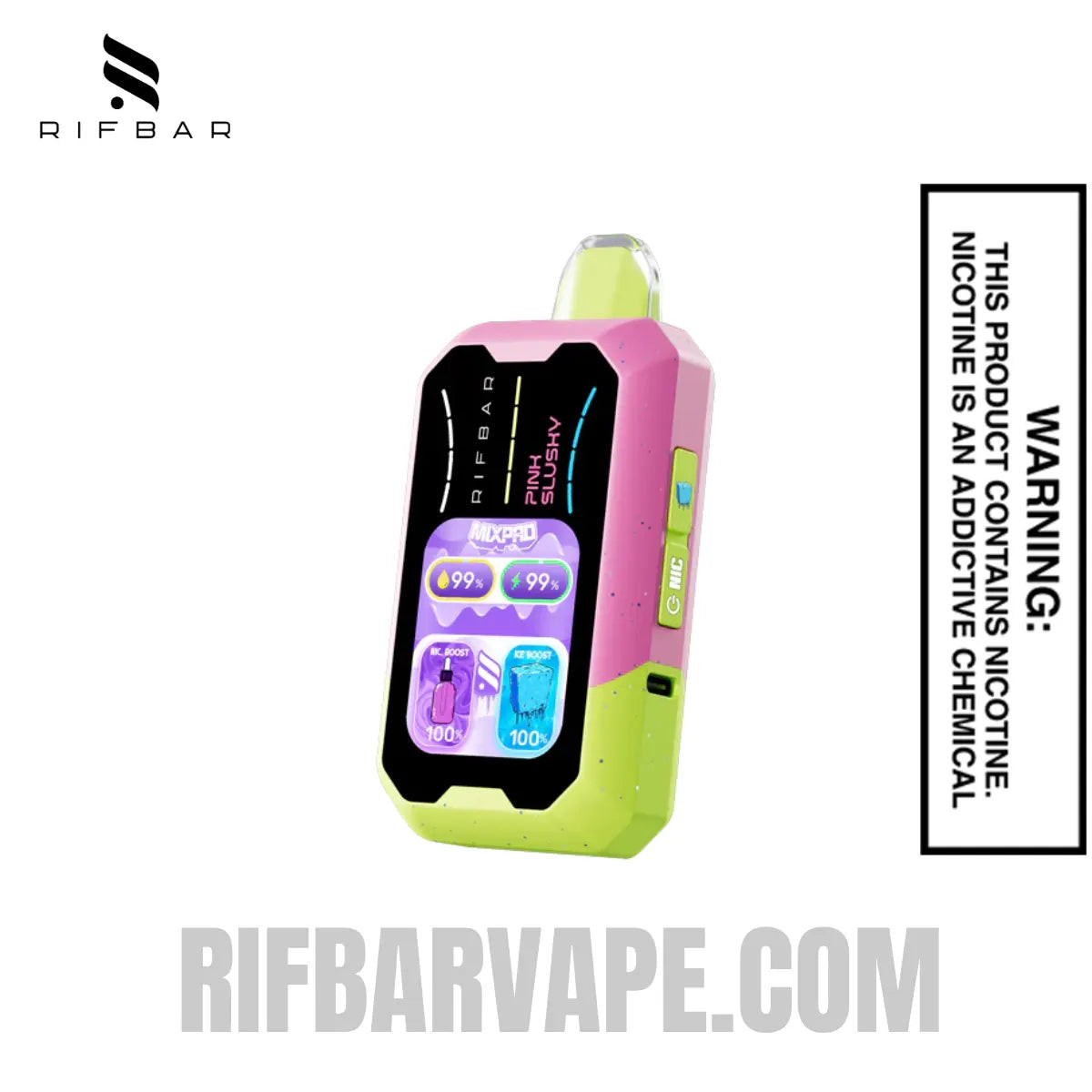 Pink Slushy Rifbar MixPro Ice Disposable Vape