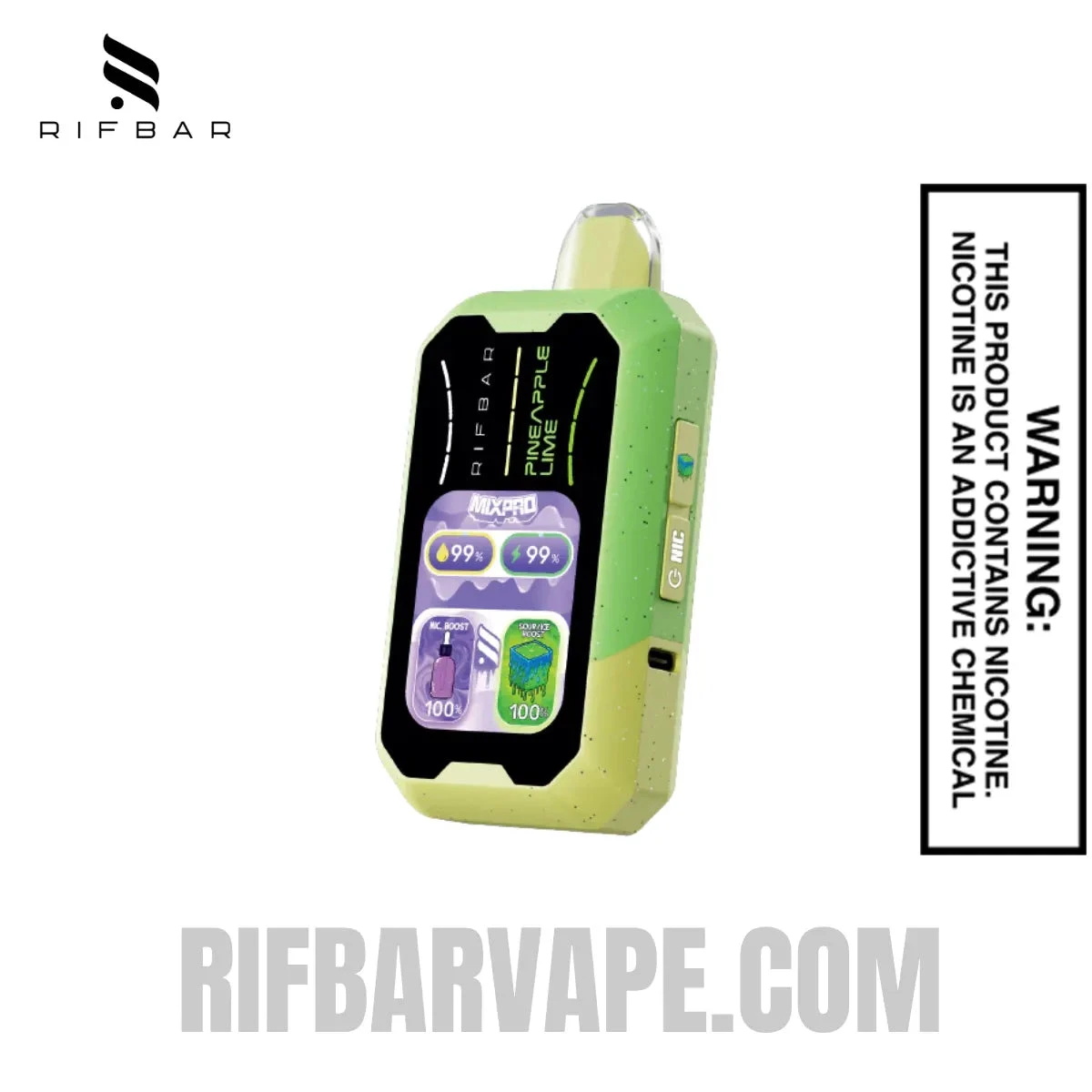Pineapple Lime Rifbar MixPro Sour Disposable Vape