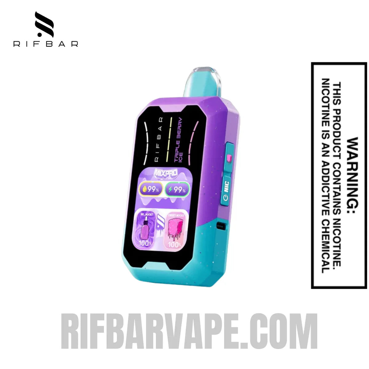 Triple Berry Ice Rifbar Mix Pro Sweet Disposable Vape
