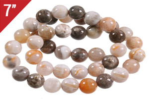 8mm Bamboo Agate Round Loose Beads About 7" natural [i8r74]