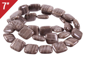 12mm Zebra Agate Puff Square Loose Beads 7" [is5d43-12]