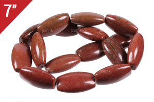 15x28mm Country Agate Rice Loose Beads 7" natural [is63]