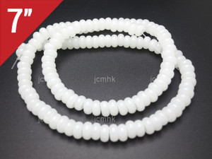 6mm White Quartz Rondelle Loose Beads 7" [iu93a76]