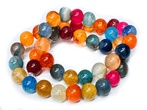 10mm Matte Rainbow Agate Round Beads 15.5" dyed [10f19m]