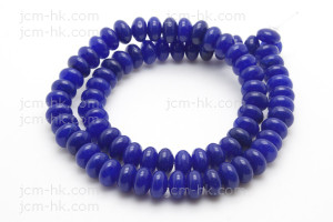 8mm Lapis Jade Rondelle Beads 15.5" dyed [h3b74-8]