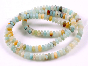 4mm Gold Black Amazonite Rondelle Beads 15.5" natural [h3r36-4]