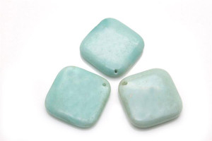32mm Amazonite Diamond Beads 2pcs. [y925b]