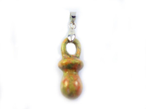 12x28mm Unakite Shooter Pendant 1pc. [y948bp]