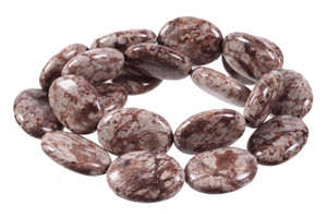 15x20mm Brown Agate Puff Oval Loose Beads 7" natural [is7b4a-15]