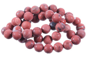 10mm Matte Red Jasper Round Beads 15.5" natural [10r12m]