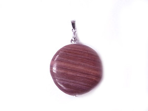 25mm A Grade Brown Malachite Puff Round Pendant [y109m]