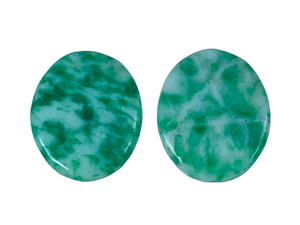 20mm China Jade Round Cabochon 5pcs. 2.5mm thick [y725d]