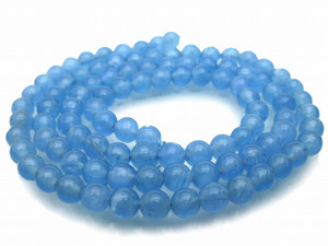 4mm Larimar Jade Round Beads 15.5" Natural Dyed [4c57]