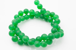 12mm Matte Malachite Jade Round Beads 15.5" dyed [12b77m]