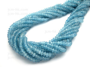 4mm Turquoise Jade Faceted Rondelle Beads 15.5" dyed [h6b75-4]
