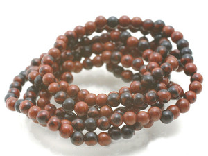4mm Mahogany Obsidian Round Beads 15.5" natural [4b28]