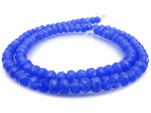 6mm Lapis Jade Faceted Rondelle Beads 15.5" dyed [sc2b74]