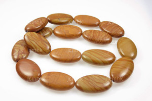 15x25x7mm Gold Lace Agate Oval Beads 15.5" natural [w203]