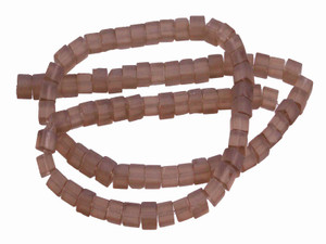 4x4mm Matte Smoky Topaz Cube Beads 15.5" synthetic [u71a8m]