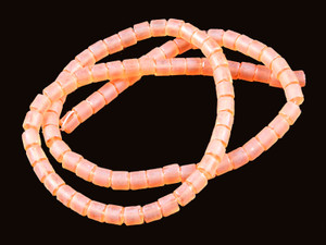 4x4mm Matte Citrine Tube Beads 15.5" synthetic [u77a7m]