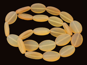 13x18mm Matte Citrine Puff Oval Beads 15.5" synthetic [u84a7m]