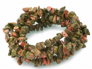 8-12mm Unakite Chips 15.5" [cb21]