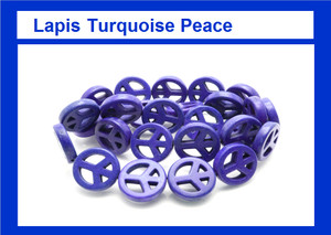 10mm Lapis Magnesite Peace Beads 15.5" [t463l]