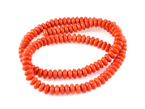 4mm Orange Magnesite Rondelle Beads 15.5" [t531h]
