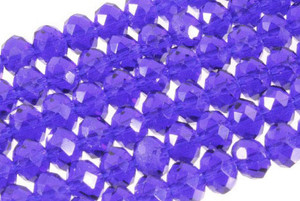 6x4mm Sapphire Glass Faceted  about 15.5" [uc2a14]