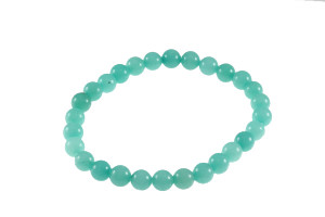 4mm Amazonite Elastic Bracelet 7.5" Natural Dyed [b1d51]