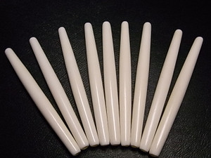 7mm Top Quality 3" Buffalo Bone Hairpipe Beads 5pcs. [x183c]