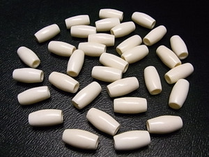 7mm Top Quality 0.5" Buffalo Bone Hairpipe Beads 10pcs. [x184b]