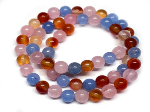 6mm Mix Fusion Ice Quartz Round Beads 15.5" dyed [6r20a]