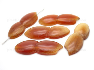 45X16mm Amber Horn Part Fully Drill 1pc [z1904]