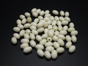 4x6mm Buffalo Bone Rice Beads 30pcs. [z1990]