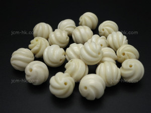 12mm Buffalo Bone Rope Round Beads 10pcs. [z2143]