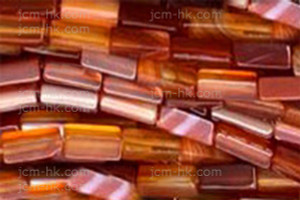 4x13mm Carnelian Cube Beads 15.5" natural [h2d17]