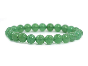 6mm Green Aventurine Elastic Bracelet 7.5" natural [b2b15]