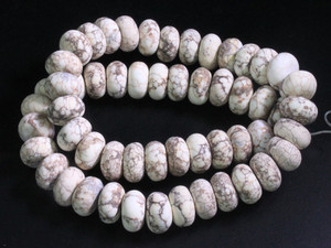 14mm Turquoise Rondelle Beads 15.5" stabilized [t3y14]