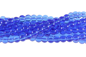 8mm Blue Quartz Round Beads 15.5" synthetic [8a36a]