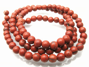 8mm Red Jasper Round Beads 15.5" natural [8r12]