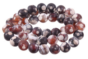 6mm Black Dot Agate Beads 15.5" dyed [6g5k]