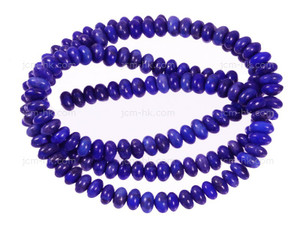 6mm Lapis Jade Rondelle Beads 15.5" dyed [h3b74-6]