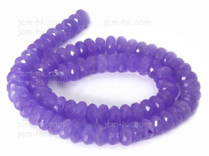 8mm Sky Agate Faceted Rondelle Beads 15.5" dyed [h6b6-8]