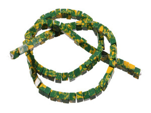 4x4mm Apple Azurute Cube Beads 15.5" synthetic [s1f5-4c]