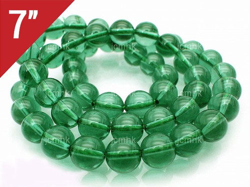 10mm Green Quartz Round Loose Beads About 7" synthetic [i10a37]