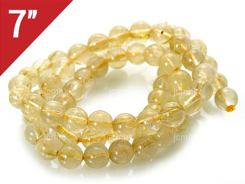 10mm Rulite Quartz Round Loose Beads About 7" synthetic [i10a44]